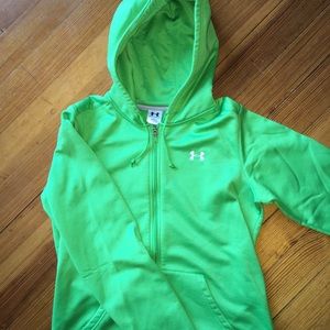 Bright Lime Green Hooded Zip
